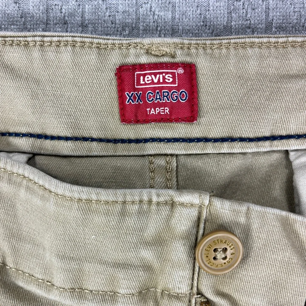 Levi's XX Cargo Taper Pants Men 38x32 Fits 36X30 Khaki Tan Utility‎ Workwear